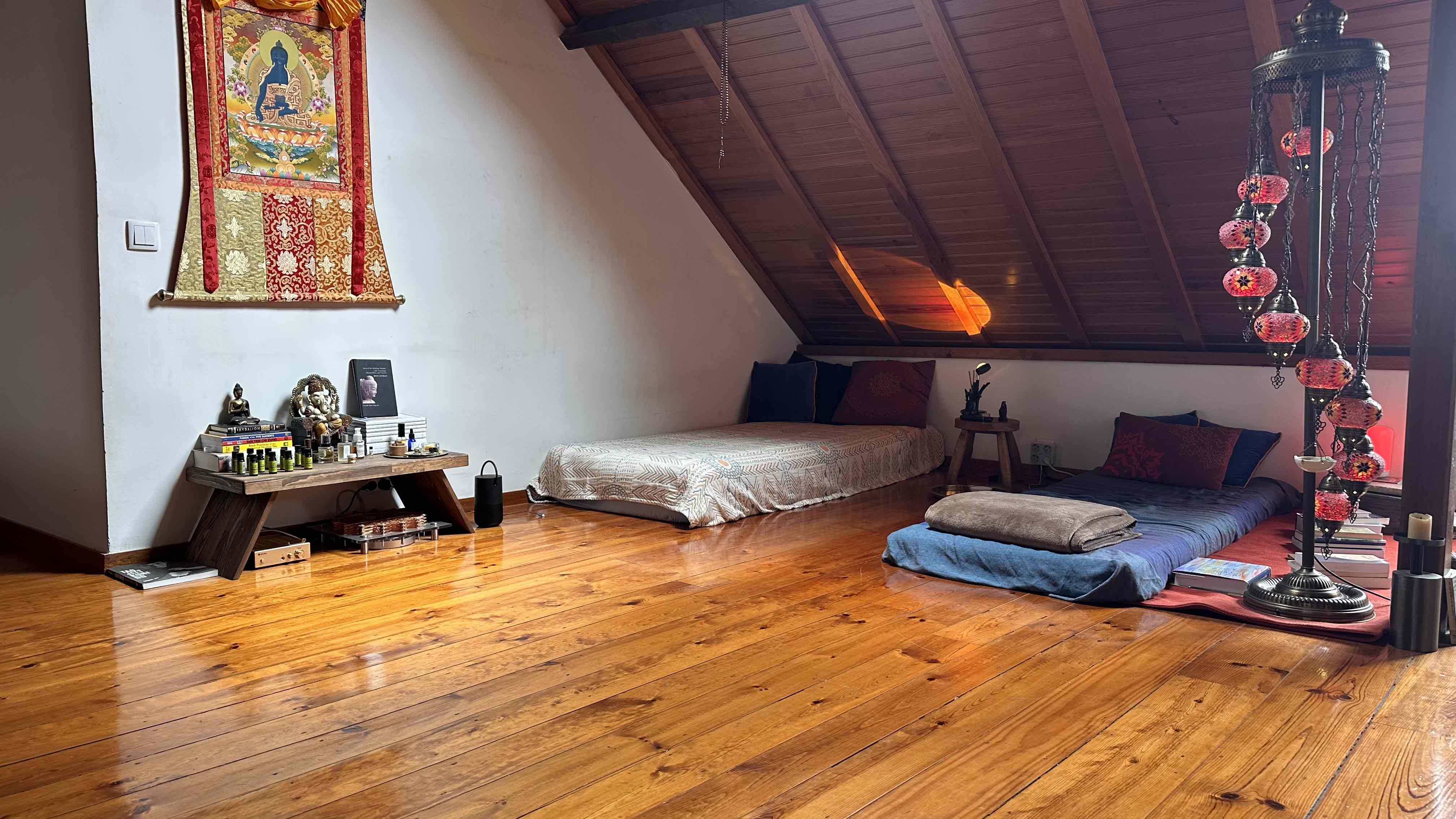 The top-floor dojo-style room in Bairro Alto, Lisbon